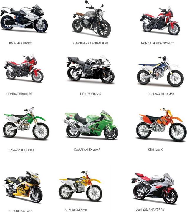 Produktbild Maisto Motorbikes 1/18 assortiert