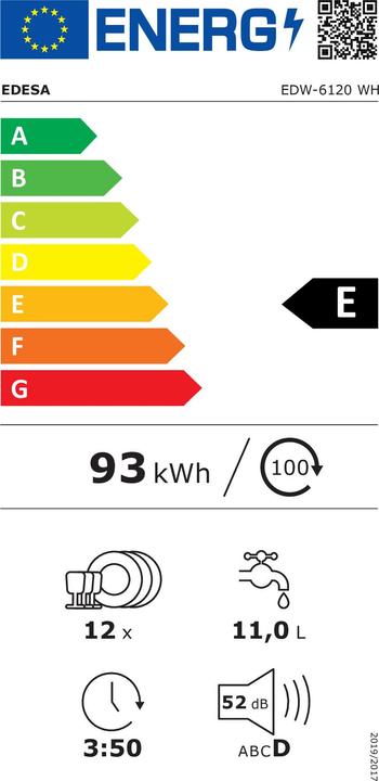 Label énergétique EDW-6120 WH