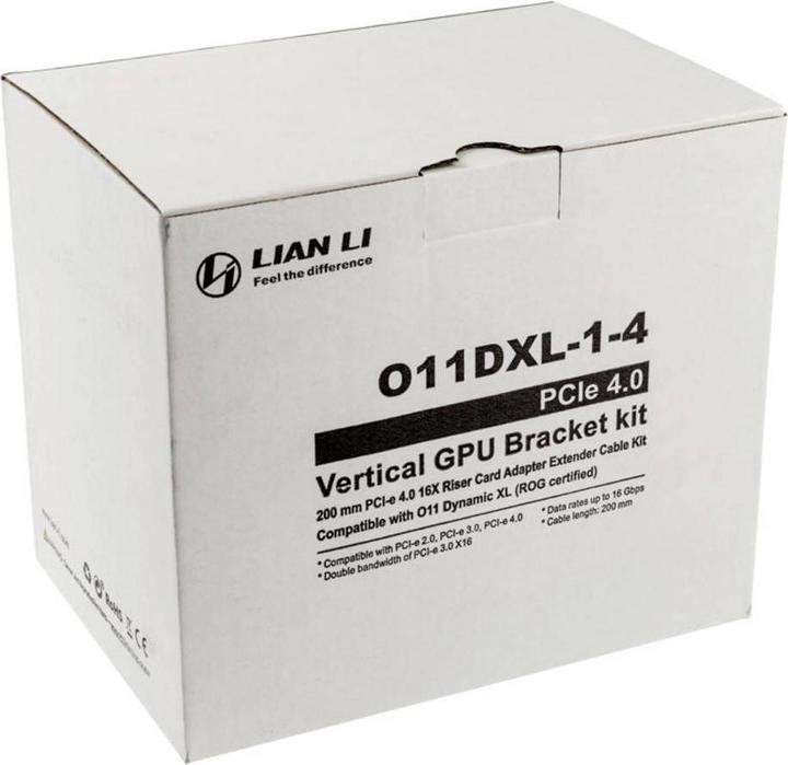 Produktbild Lian-Li O11DXL-1X-4 Riser Card + PCI-Slot-Blende - PCIe 4.0