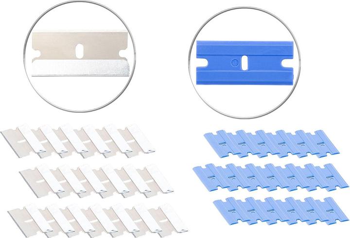 Actual product image Pearl Set of 80 replacement blades for hob scraper