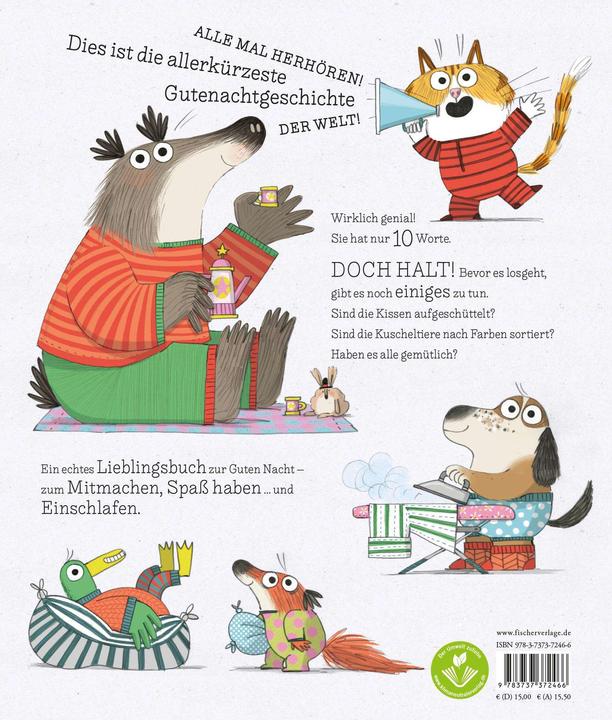 Image du produit Die allerkürzeste Gutenachtgeschichte der Welt (Allemand, Louise Fitzgerald, Kate Hindley, Mathias Jeshke, 2024)