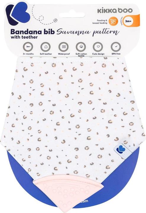 Produktbild Kikkaboo Bandana Babylatz Savanna Beissring (3 Monate)
