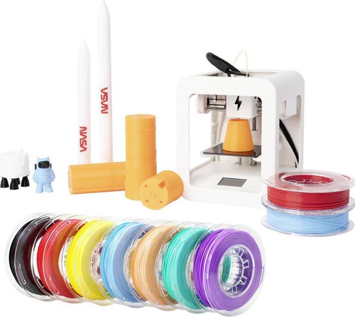 Toybox Set bestehend aus Alpha 2 3D Printer mit 1 Spule und Deluxe Food Bundle - 7er Pack Filament