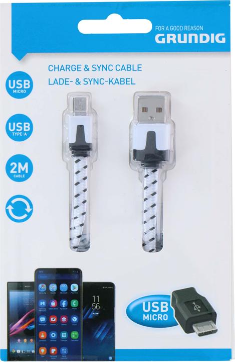 Produktbild Grundig USB A – Micro USB (2 m, USB 2.0)