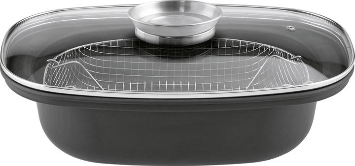 GSW Aroma roaster with wire insert 39 x 25 cm - 4 litres (Frying pan, Carbon steel)