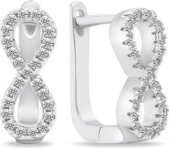 Brilio Silver - Modern silver earrings Infinity EA658W