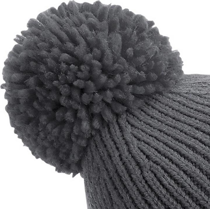 Produktbild Beechfield Engineered Ripp StrickBommelmütze (One Size)