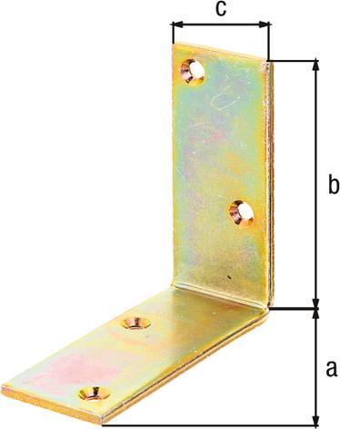 Actual product image Alberts Beam angle 100 x 100 x 40 mm, galvanised yellow, 1 pc. (Beam angle, 20 pcs.)