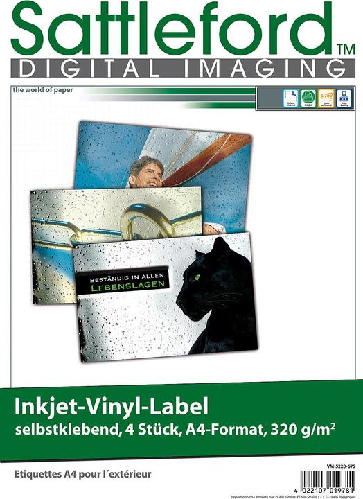 Produktbild Sattleford Vinyl-Klebefolien für Inkjet-Drucker
