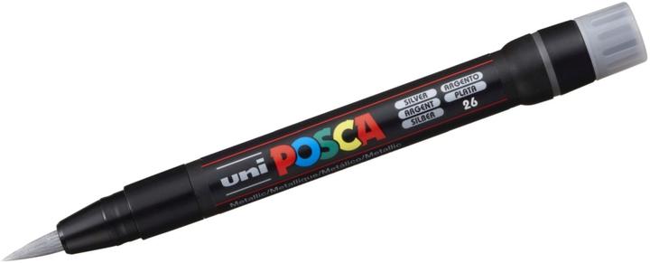 Actual product image Posca Brush tip marker (Silver, 10 mm, 1 x)