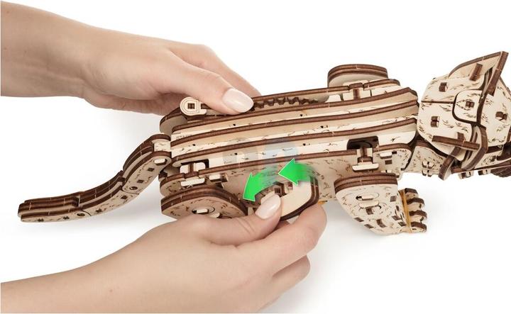 Actual product image Eco Wood Art Mechanical 3D wooden-puzzle - Kitten (natural wood)