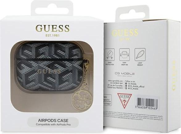 Actual product image Guess GUAPPGCE4CK AirPods Pro cover czarny/black GCube Charm (Headphone sleeve)