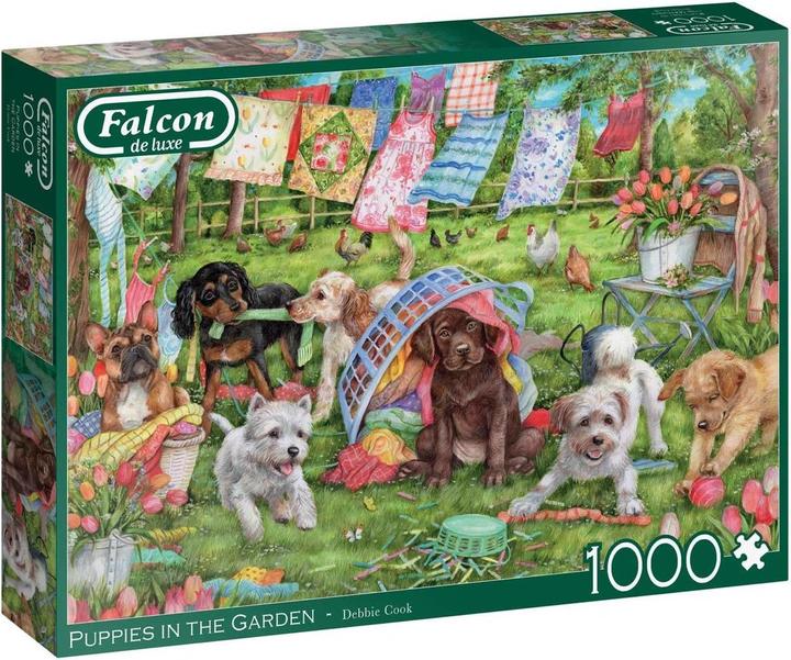 Falcon Puppies in the Garden (1000 pieces)