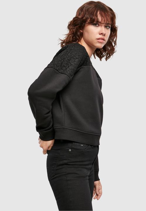 Produktbild Urban Classics Ladies Short Oversized Lace Inset Crew (L)