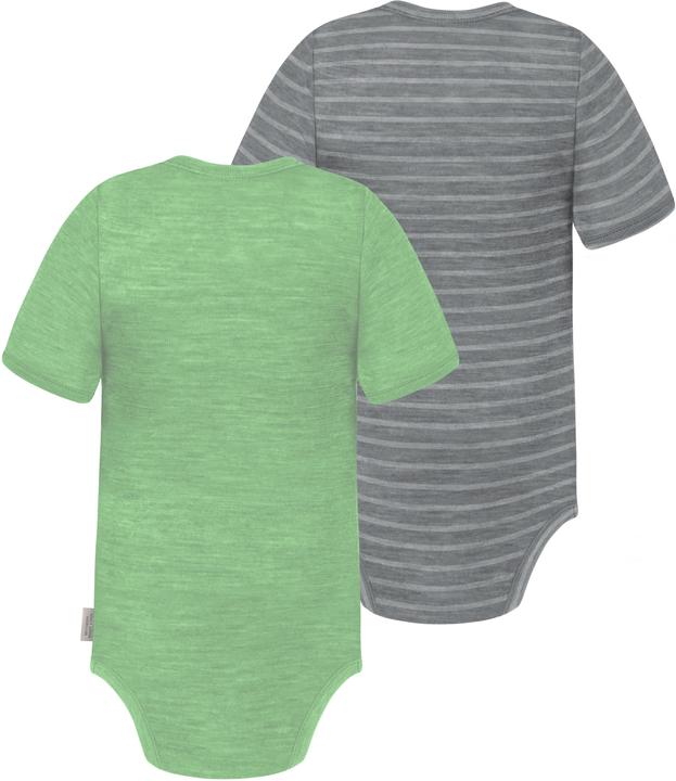 Actual product image Normani Set of 2 baby merino bodysuit short sleeves "Tauranga" - 9293 (56)