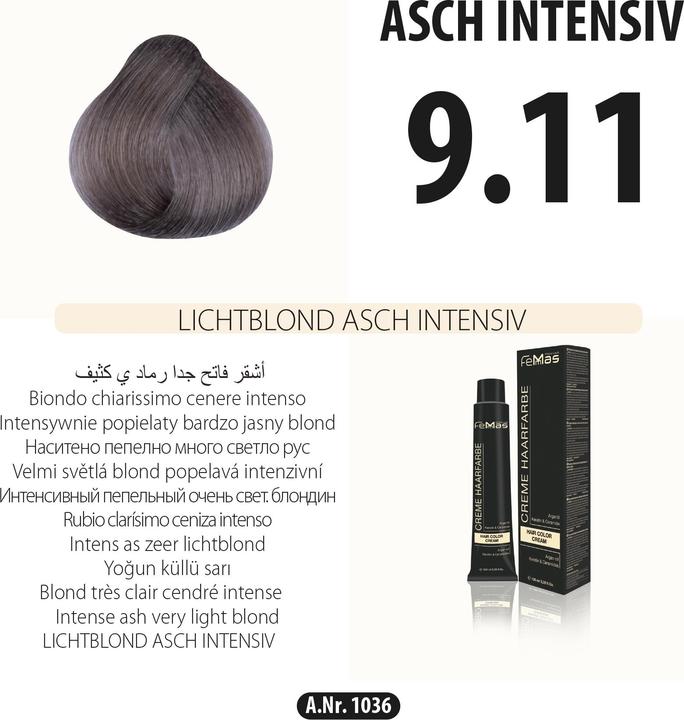 Produktbild FemMas (9.11) Haarfarbe Lightblond Asch Intensiv 100ml (Lightblond Asch Intensiv)