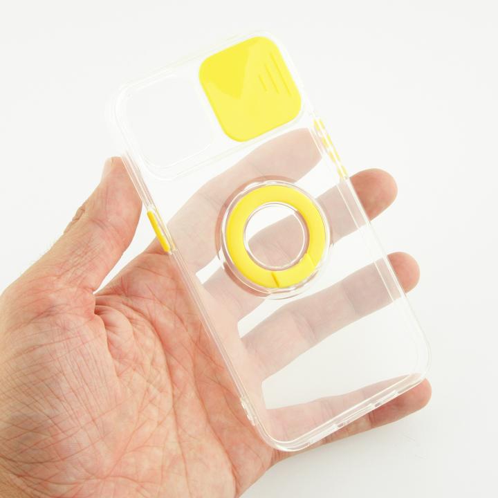 Actual product image PhoneLook Coque Caméra clapet avec anneau jaune (Apple iPhone 14 Plus)