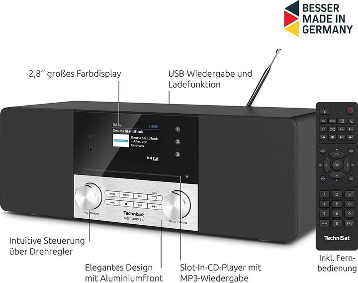 Produktbild TechniSat DigitRadio 3 IR (FM, DAB+, Internetradio, Bluetooth, WLAN)