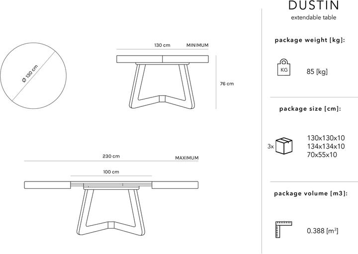 Actual product image Micadoni Dustin (130 x 130 x 76 cm)