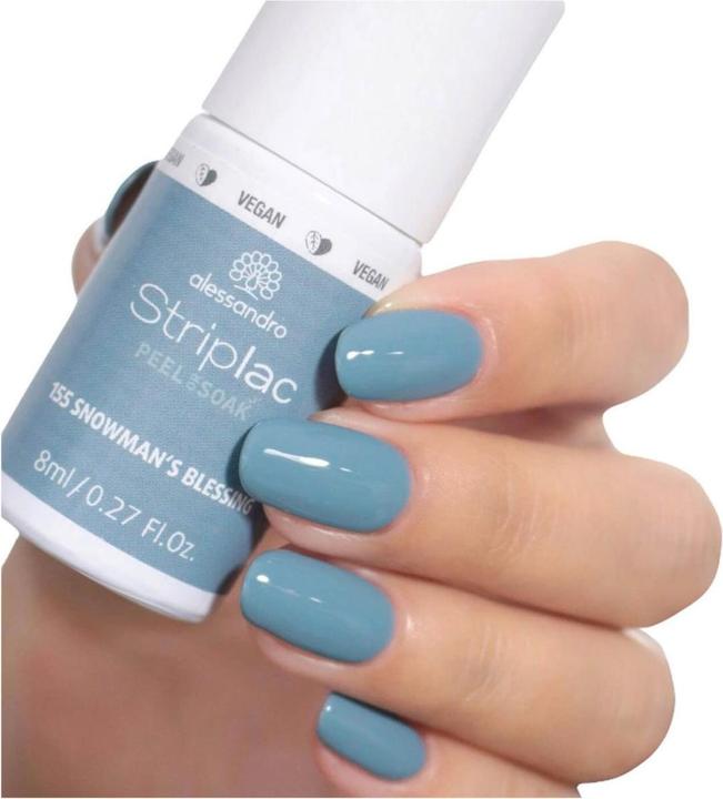 Produktbild Alessandro Striplac Peel or Soak - Snowman's Blessing (Blau, Petrol, Grau, Abziehbarer Nagellack)