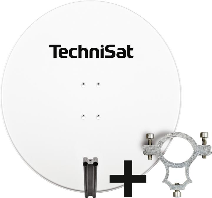Image du produit TechniSat TECH-Satman850Plus-AZ/EL-Collier de serrage-blanc polaire (Antenne parabolique, 38.20 dB, DVB-S / -S2)