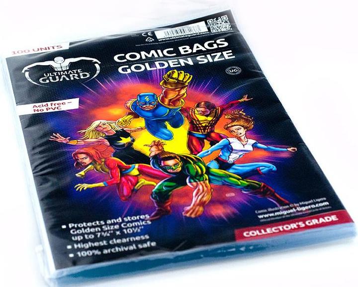 Actual product image Ultimate Guard Comic Bags Golden Size (100)