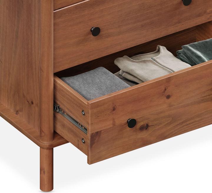 Actual product image IDIMEX Kommode APOANA aus Massivholz mit 6 Schubladen – Kastanie farben