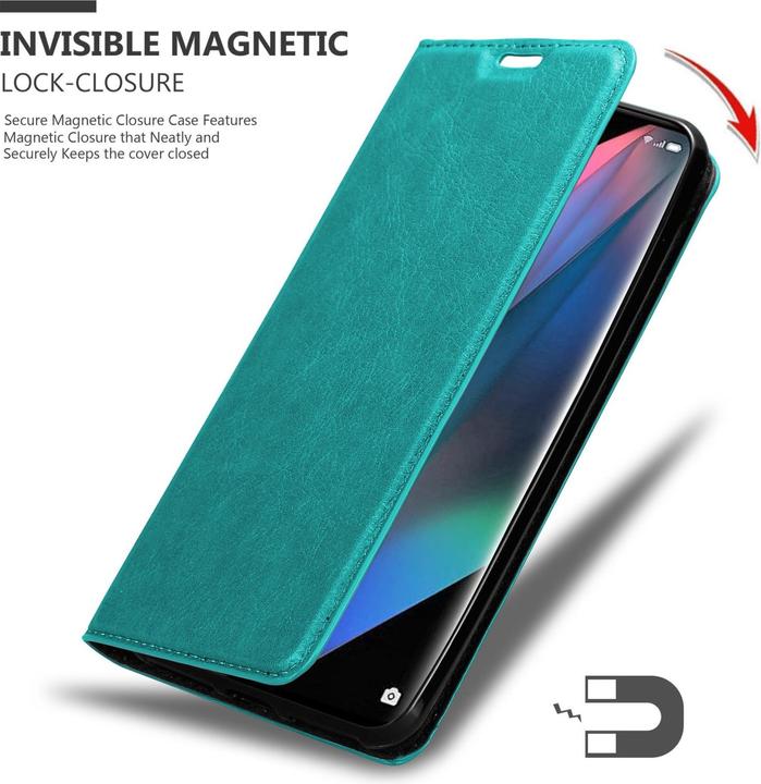 Actual product image Cadorabo Book Invis. Magnet sleeve (Oppo Find X3 Pro)
