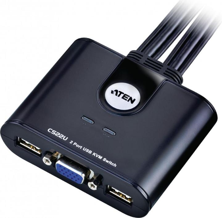 Actual product image Aten CS22U, 2-Port KVM Switch, USB, VGA