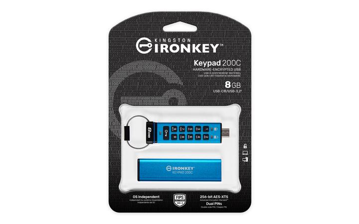 Actual product image Kingston IronKey Keypad 200C (8 GB, USB 3.2)