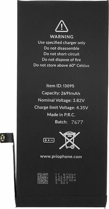 Immagine prodotto prio Batteria per Apple iPhone 8 plus (APN universale) (Accumulatore di carica elettrica, Apple iPhone 8 Plus)