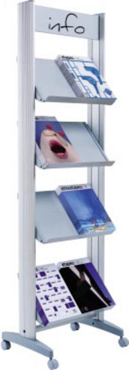 Actual product image kaiserkraft Mobile metal brochure stand (A4)