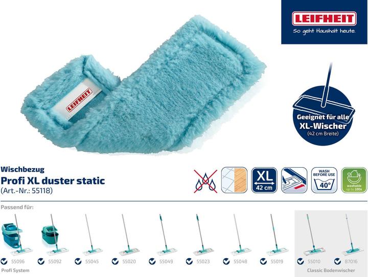 Produktbild Leifheit Wischbezug Profi XL static plus 2er (2 Stk.)