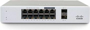 Cisco Meraki PoE+ Switch MS130-12X 14 port, SFP ports: 0 (14 ports)