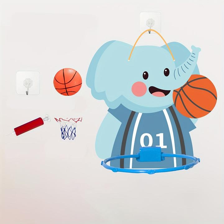 Activity Board Mini-Basketballkörbe mit Tiermotiven für Kinder: Elefant, Schaf, Tiger Designs, geeignet für