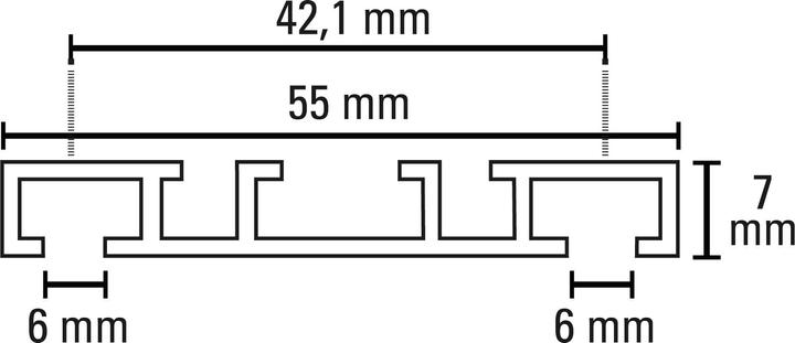 Image du produit Gardinia Rail à rideaux en aluminium 2 voies