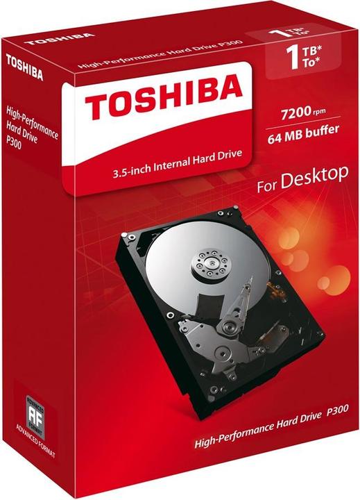 Actual product image Toshiba P300 DT02ACA200 / 2 TB / 3.5 / Red (2 TB, 3.5", SMR)