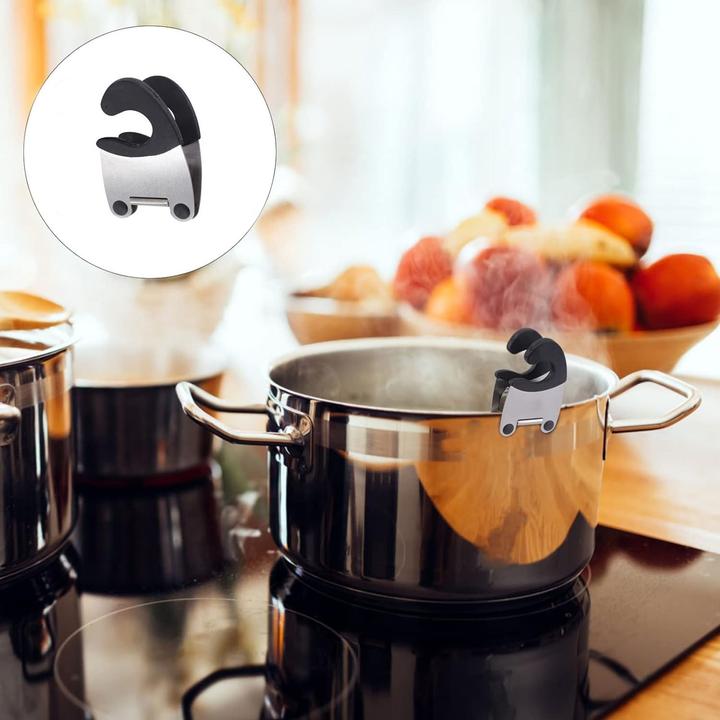 Actual product image ASMI Stainless steel silicone pot and wooden spoon holder