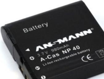 Actual product image Ansmann Casio NP-40 Battery (Rechargeable battery)