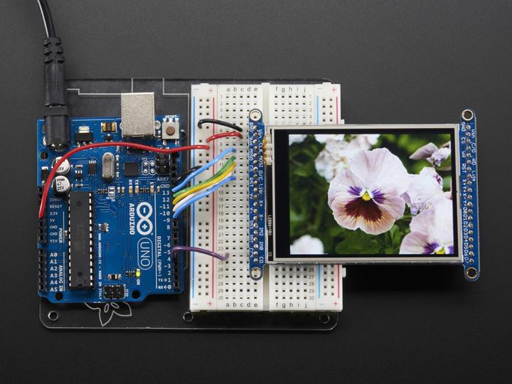 Actual product image Adafruit 2.8" TFT LCD with Touchscreen MicroSD Socket (Various)