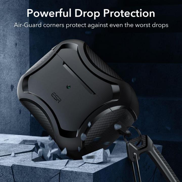 Image du produit ESR Cyber Armor Halolock Magsafe Apple Airpods Pro 1 / 2 Black (Sac pour écouteurs)