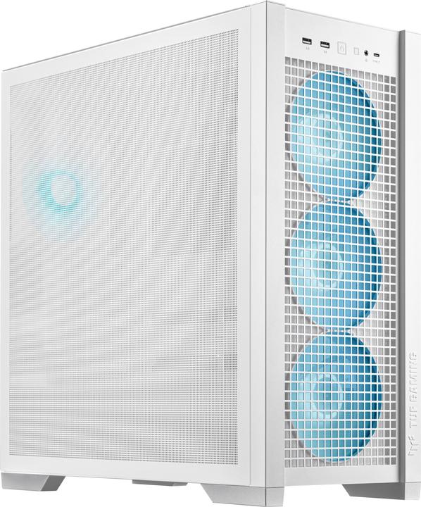 Actual product image ASUS TUF Gaming GT302 TG ARGB White (ATX, mATX, Mini-ITX)