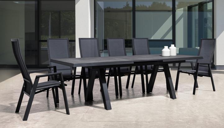 Image du produit Bizzotto Table à rallonge de jardin Krion 205- anthracite (205 cm)