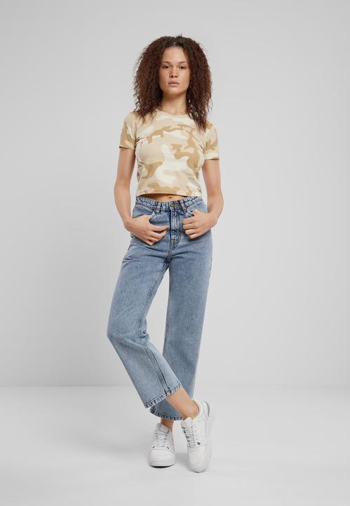 Actual product image Urban Classics Ladies Cropped Camo Tee - 137885 (L)
