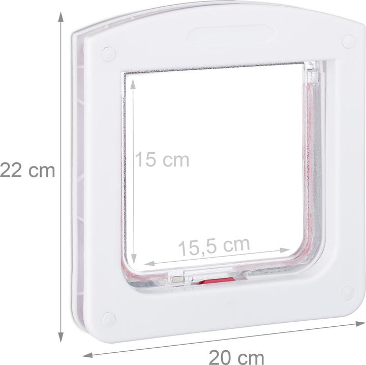 Actual product image Relaxdays 4 Way Pet Door (Magnetic cat flap)