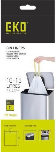 Immagine prodotto Markenlos Fodere per cestini Eko tipo C 10 - 15 L PE Bianco (120 x, 25 l)