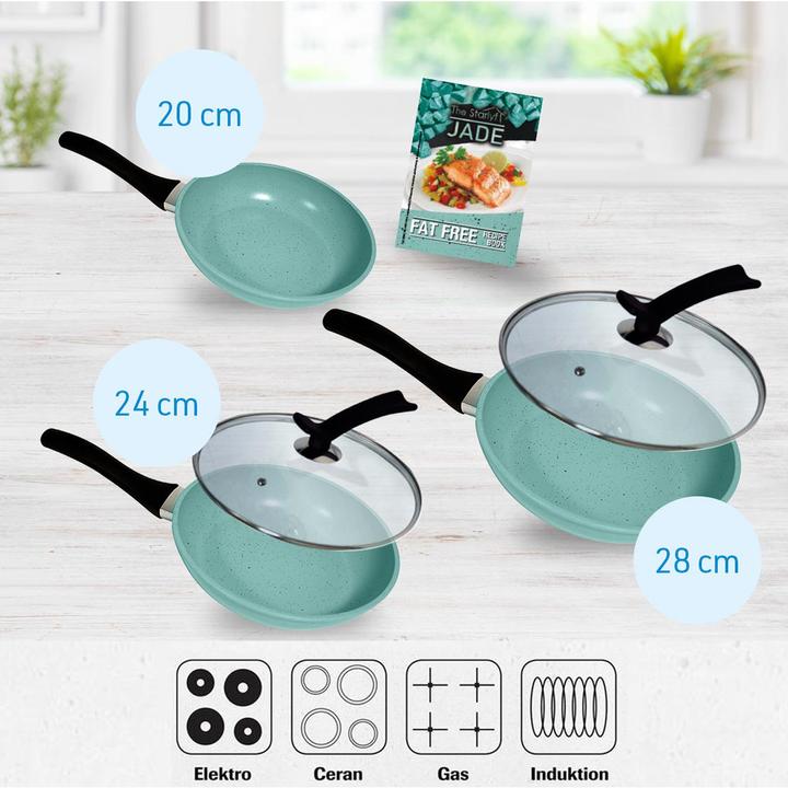 Immagine prodotto Starlyf Jade Pan Set (20 cm, Padella per friggere, Alluminio)