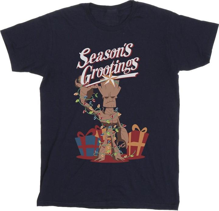 Actual product image Mens Comics Groot Season's Grootings T-Shirt (S)