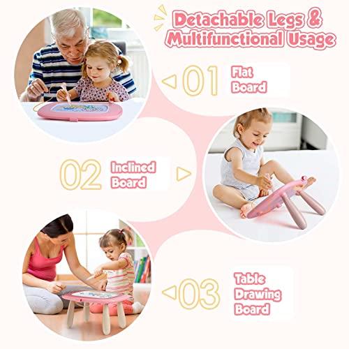 Produktbild Activity Board Magnetische Maltafel Zaubertafel für Kinder, Bunte Löschbare Magnettafel Zeichentafel mit Beinen