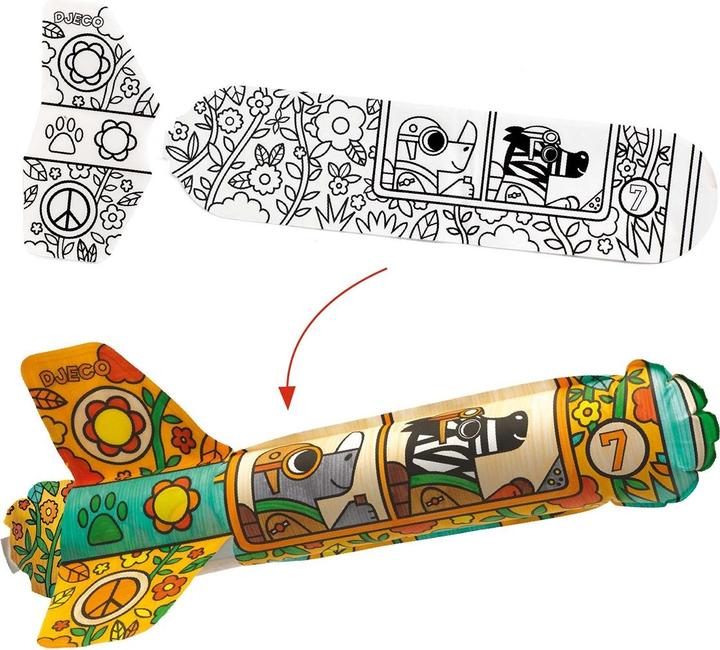 Produktbild Djeco Flieger zum Ausmalen